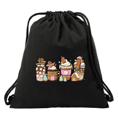 Gingerbread Christmas Coffee Christmas Coffee Drawstring Bag