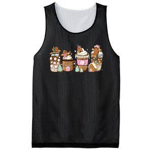 Gingerbread Christmas Coffee Christmas Coffee Mesh Reversible Basketball Jersey Tank