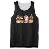 Gingerbread Christmas Coffee Christmas Coffee Mesh Reversible Basketball Jersey Tank