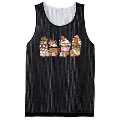 Gingerbread Christmas Coffee Christmas Coffee Mesh Reversible Basketball Jersey Tank