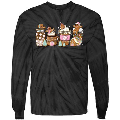 Gingerbread Christmas Coffee Christmas Coffee Tie-Dye Long Sleeve Shirt