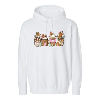 Gingerbread Christmas Coffee Christmas Coffee Garment-Dyed Fleece Hoodie