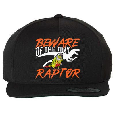 Green Cheek Conure Beware Of The Tiny Raptor Bird Conure Wool Snapback Cap