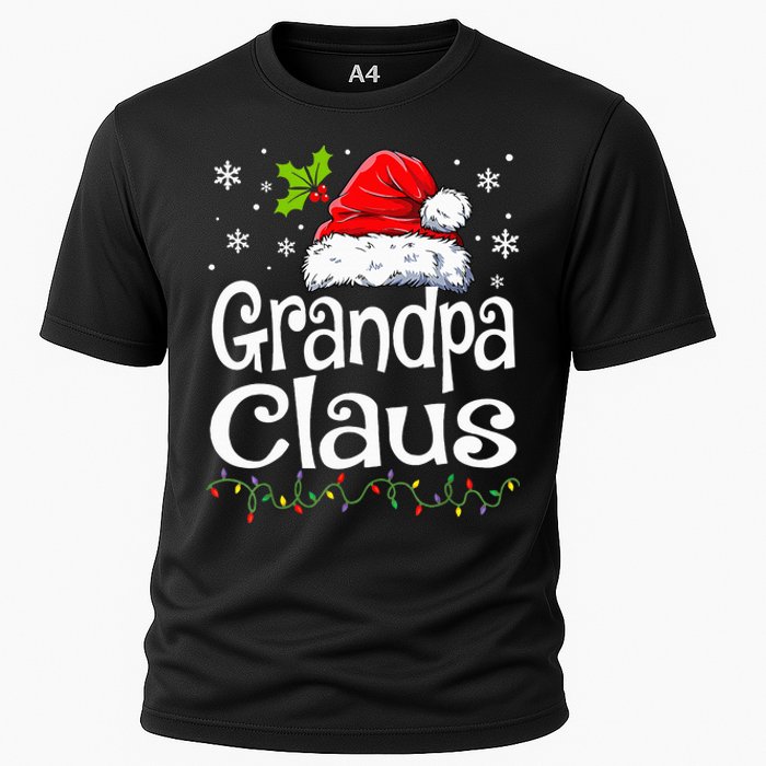 Grandpa Claus Christmas Lights Pajama Family Cooling Performance Crew T-Shirt