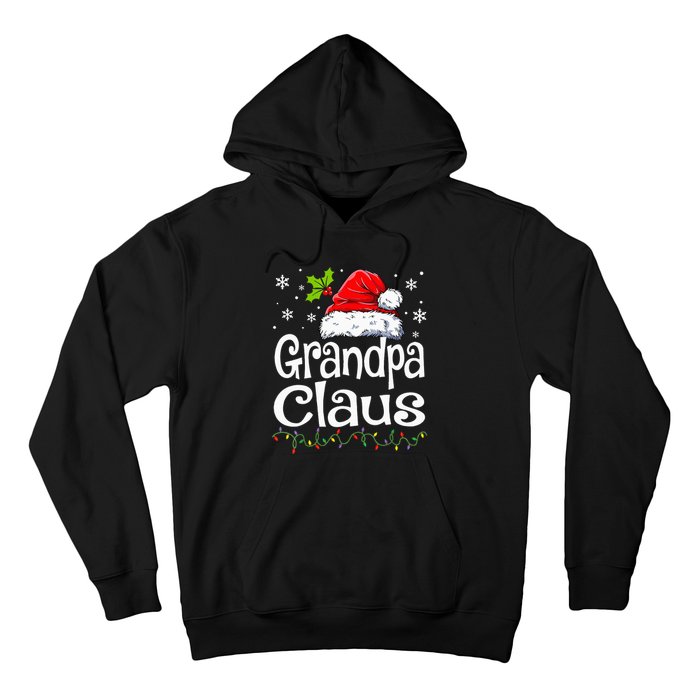 Grandpa Claus Christmas Lights Pajama Family Hoodie