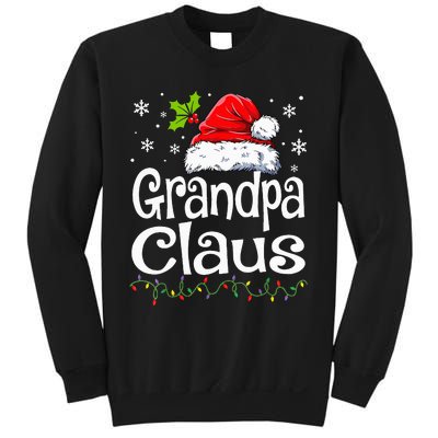 Grandpa Claus Christmas Lights Pajama Family Sweatshirt