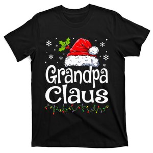 Grandpa Claus Christmas Lights Pajama Family T-Shirt