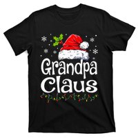 Grandpa Claus Christmas Lights Pajama Family T-Shirt