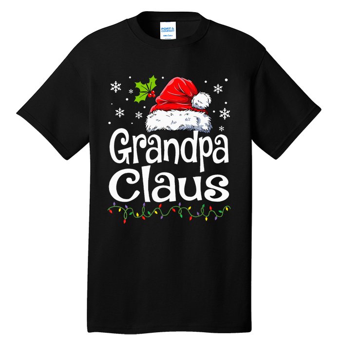 Grandpa Claus Christmas Lights Pajama Family Tall T-Shirt