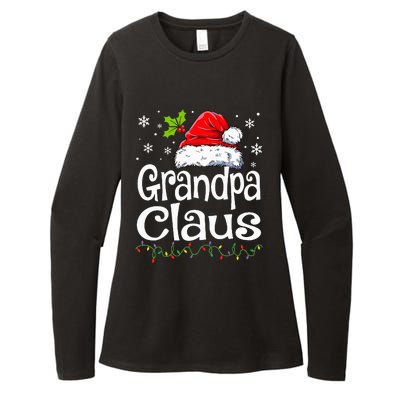 Grandpa Claus Christmas Lights Pajama Family Womens CVC Long Sleeve Shirt