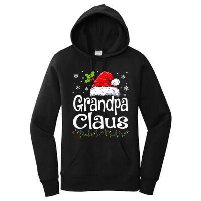 Grandpa Claus Christmas Lights Pajama Family Women's Pullover Hoodie