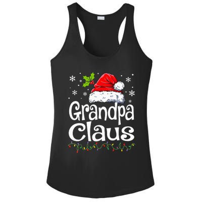 Grandpa Claus Christmas Lights Pajama Family Ladies PosiCharge Competitor Racerback Tank