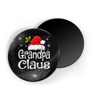 Grandpa Claus Christmas Lights Pajama Family Magnet