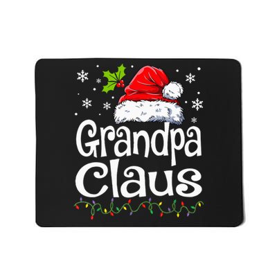 Grandpa Claus Christmas Lights Pajama Family Mousepad