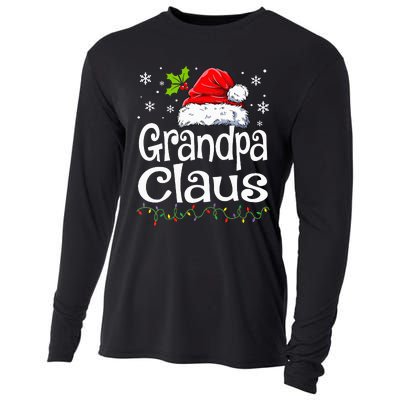 Grandpa Claus Christmas Lights Pajama Family Cooling Performance Long Sleeve Crew