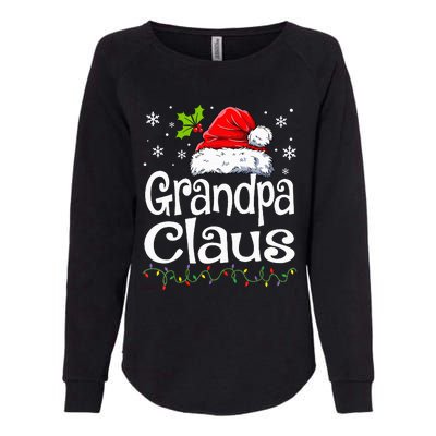 Grandpa Claus Christmas Lights Pajama Family Womens California Wash Sweatshirt