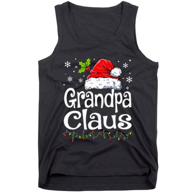 Grandpa Claus Christmas Lights Pajama Family Tank Top