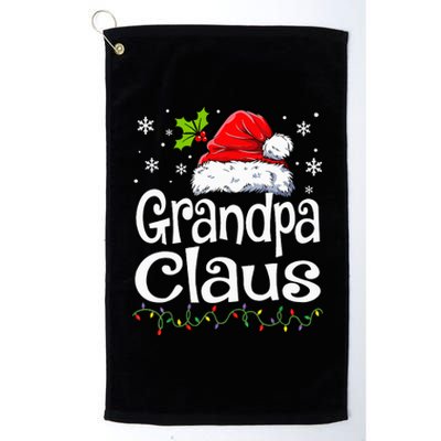 Grandpa Claus Christmas Lights Pajama Family Platinum Collection Golf Towel