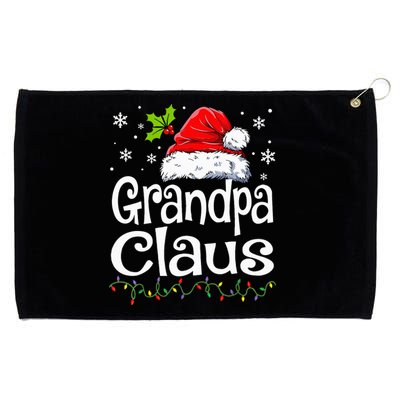 Grandpa Claus Christmas Lights Pajama Family Grommeted Golf Towel