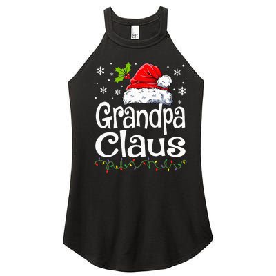 Grandpa Claus Christmas Lights Pajama Family Women's Perfect Tri Rocker Tank