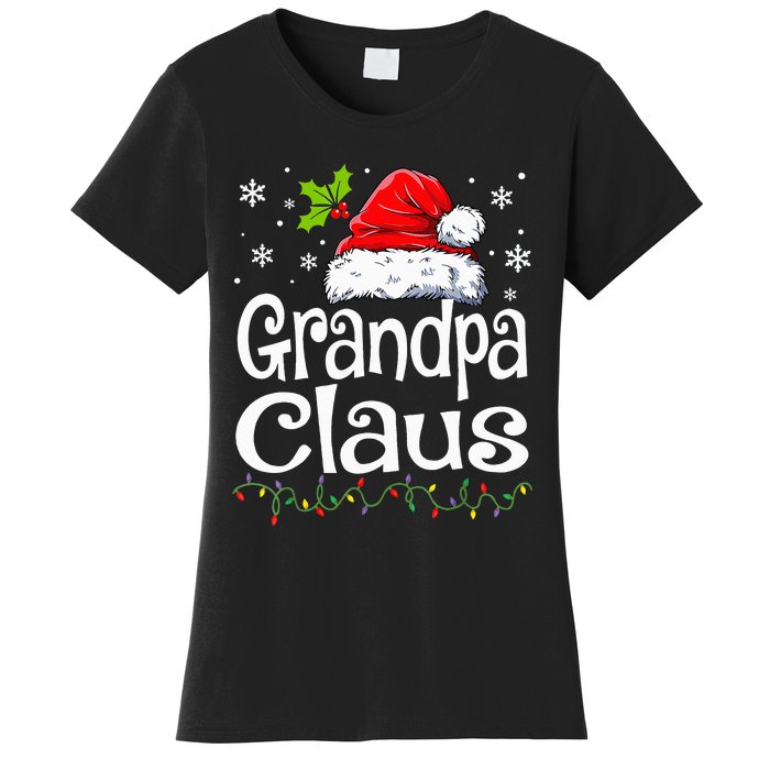 Grandpa Claus Christmas Lights Pajama Family Women's T-Shirt