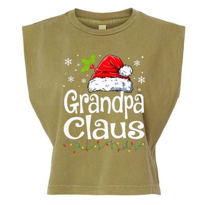 Grandpa Claus Christmas Lights Pajama Family Garment-Dyed Women's Muscle Tee