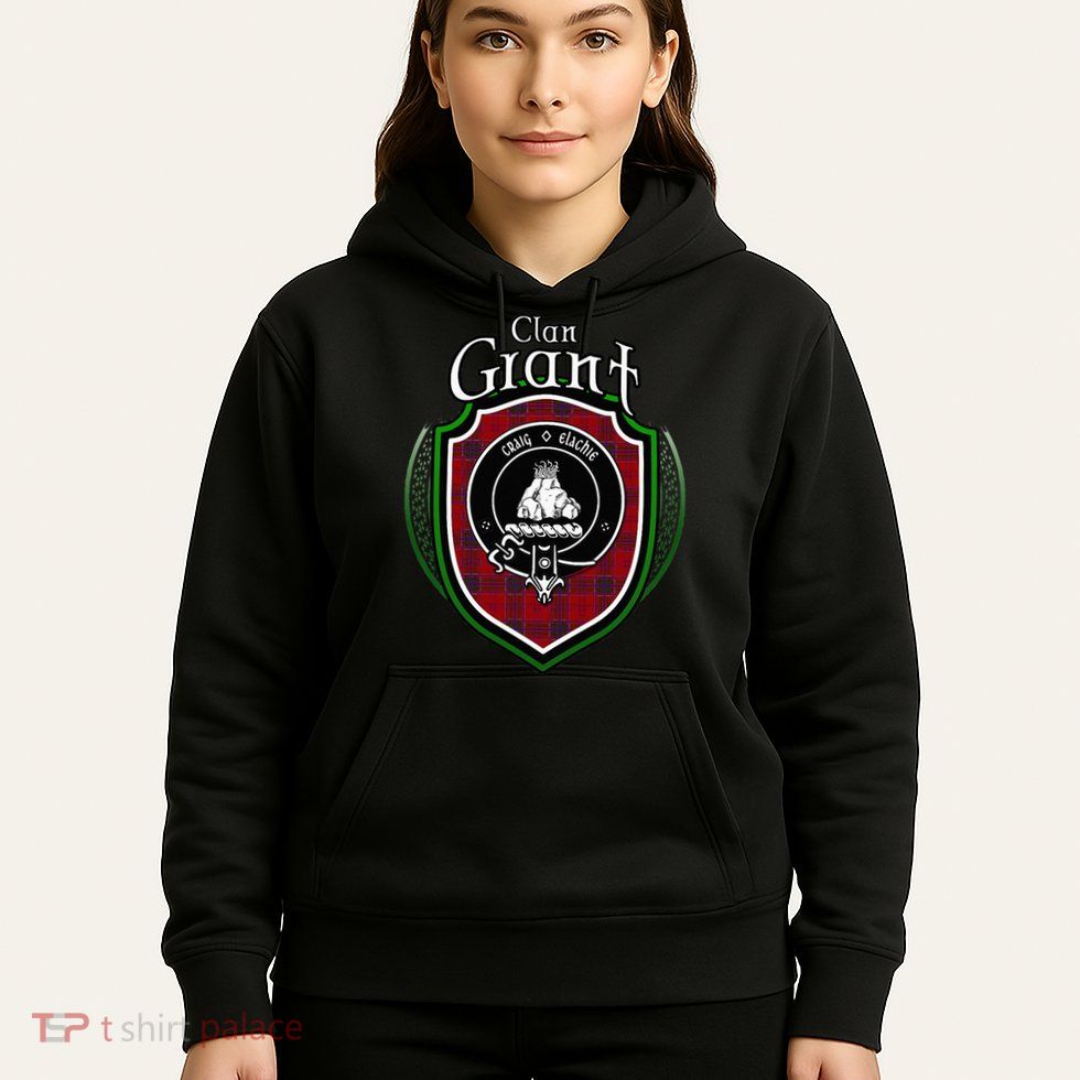 Grant Clan Crest Scottish Clan Grant Family Crest Badge Hoodie