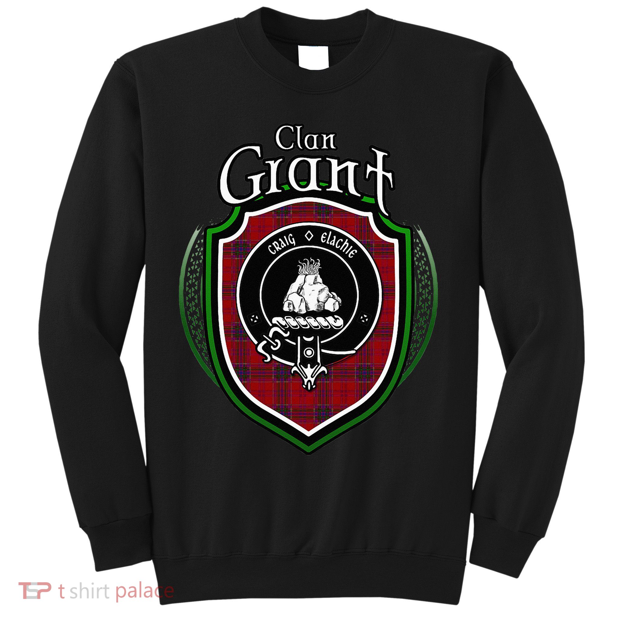 Grant Clan Crest Scottish Clan Grant Family Crest Badge Sweatshirt