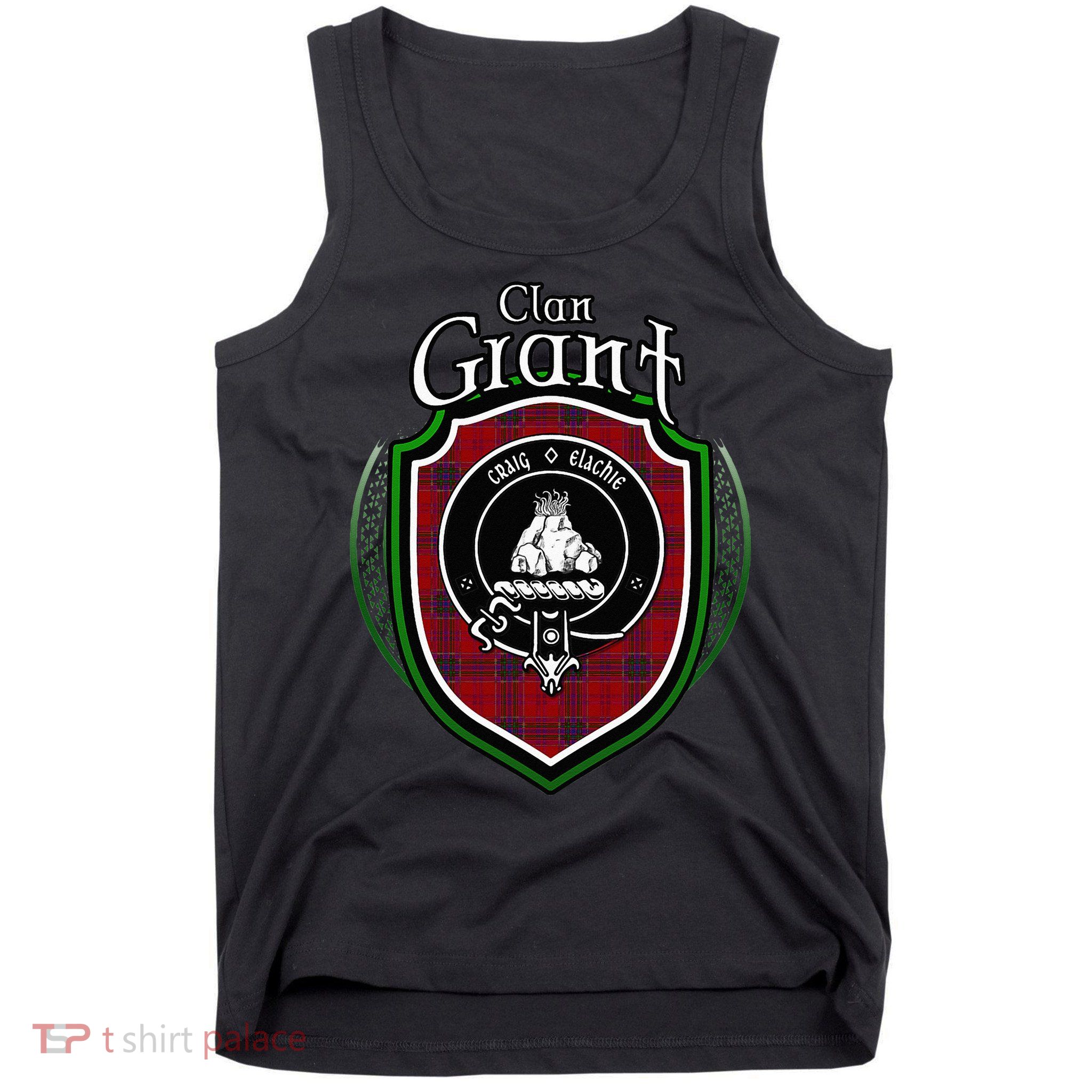 Grant Clan Crest Scottish Clan Grant Family Crest Badge Tank Top