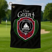 Grant Clan Crest Scottish Clan Grant Family Crest Badge Golf Towel