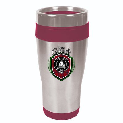 Grant Clan Crest Scottish Clan Grant Family Crest Badge 16oz Travel Tumbler