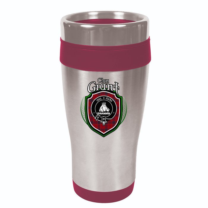 Grant Clan Crest Scottish Clan Grant Family Crest Badge 16oz Travel Tumbler