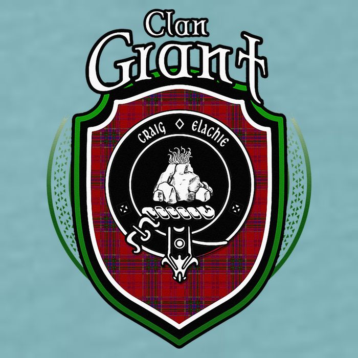 Grant Clan Crest Scottish Clan Grant Family Crest Badge Sueded Cloud Jersey T-Shirt