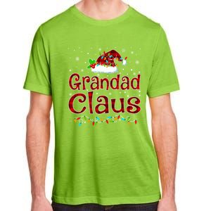 Grandad Claus Christmas Pajama Matching Family Xmas Lights Gift Adult ChromaSoft Performance T-Shirt