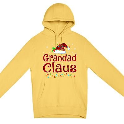 Grandad Claus Christmas Pajama Matching Family Xmas Lights Gift Premium Pullover Hoodie