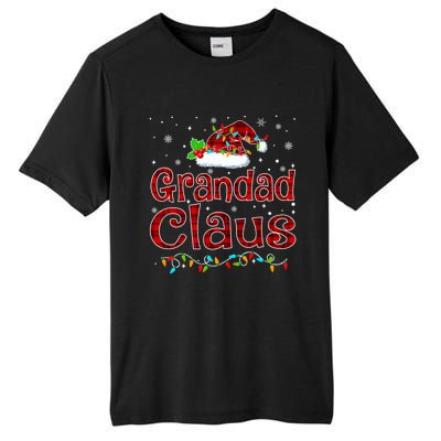 Grandad Claus Christmas Pajama Matching Family Xmas Lights Gift Tall Fusion ChromaSoft Performance T-Shirt