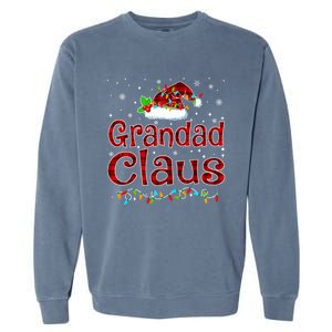 Grandad Claus Christmas Pajama Matching Family Xmas Lights Gift Garment-Dyed Sweatshirt