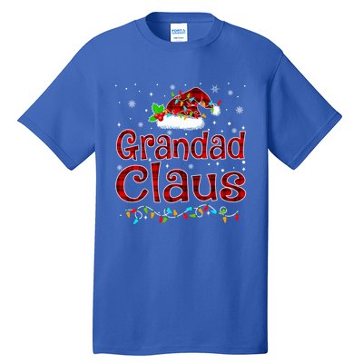 Grandad Claus Christmas Pajama Matching Family Xmas Lights Gift Tall T-Shirt