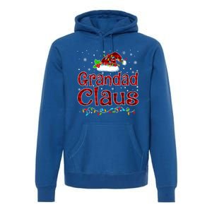 Grandad Claus Christmas Pajama Matching Family Xmas Lights Gift Premium Hoodie