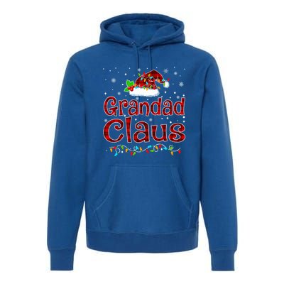 Grandad Claus Christmas Pajama Matching Family Xmas Lights Gift Premium Hoodie