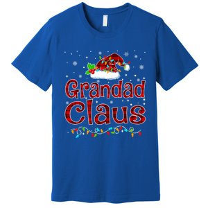 Grandad Claus Christmas Pajama Matching Family Xmas Lights Gift Premium T-Shirt