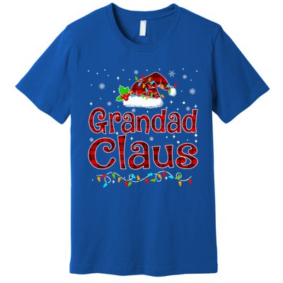 Grandad Claus Christmas Pajama Matching Family Xmas Lights Gift Premium T-Shirt