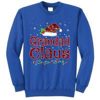 Grandad Claus Christmas Pajama Matching Family Xmas Lights Gift Tall Sweatshirt