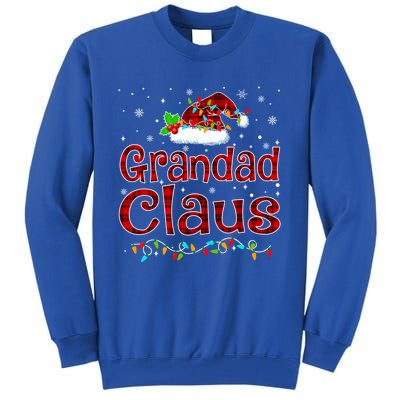 Grandad Claus Christmas Pajama Matching Family Xmas Lights Gift Tall Sweatshirt