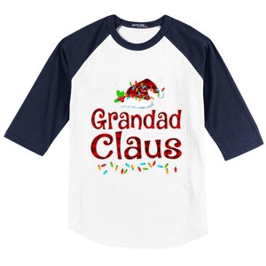 Grandad Claus Christmas Pajama Matching Family Xmas Lights Gift Baseball Sleeve Shirt