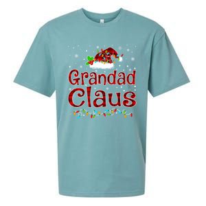 Grandad Claus Christmas Pajama Matching Family Xmas Lights Gift Sueded Cloud Jersey T-Shirt