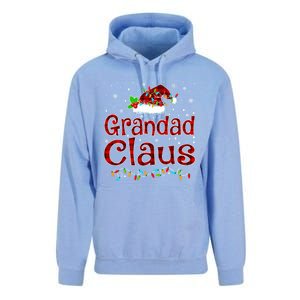 Grandad Claus Christmas Pajama Matching Family Xmas Lights Gift Unisex Surf Hoodie