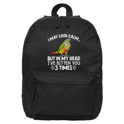 Green Cheek Conure Parrot Bird Conure 16 in Basic Backpack