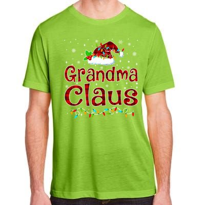 Grandma Claus Christmas Pajama Matching Family Xmas Lights Gift Adult ChromaSoft Performance T-Shirt