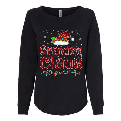 Grandma Claus Christmas Pajama Matching Family Xmas Lights Gift Womens California Wash Sweatshirt